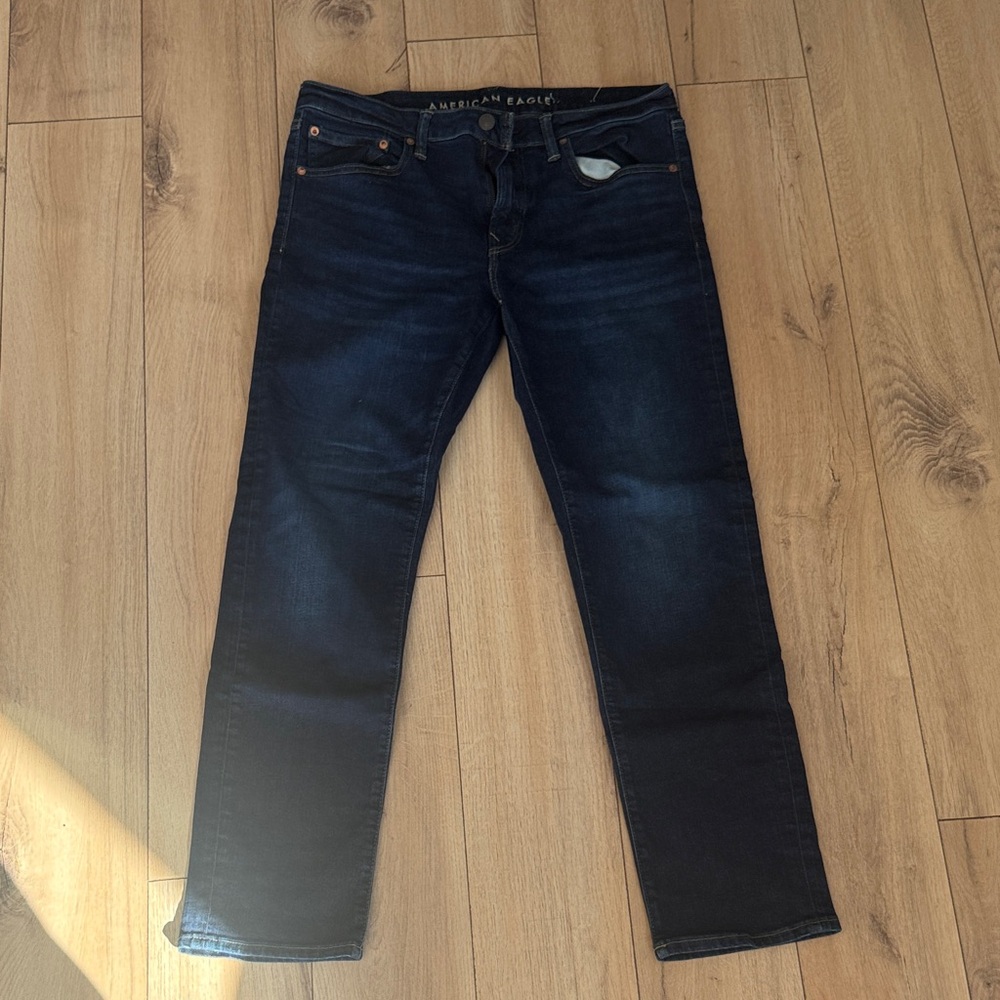 American Eagle Outfitters Men's Deep Indigo Slim Jeans